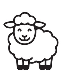 Smiling Farmer Outline Icon Agriculture, Harvest, and Rural Lifestyle Illustration