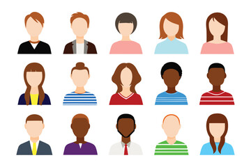 Avatar Collection: A vibrant collection of avatar icons representing various individuals, ideal for diverse digital applications and platforms, emphasizing inclusivity and representation.