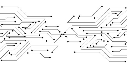Abstract futuristic circuit board Illustration, Circuit board with various technology elements. Circuit board pattern for technology background.