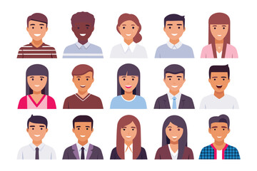 Diverse Portrait Gallery: A collection of diverse individuals with varying skin tones and backgrounds, presenting a mosaic of personalities.