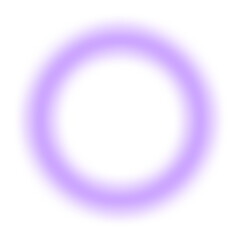 Purple circular ring gradient element shape with transparent background