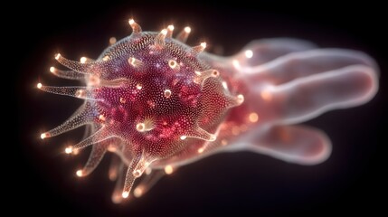 Microscopic Cell Structure: Intricate Details of a Biological Organism