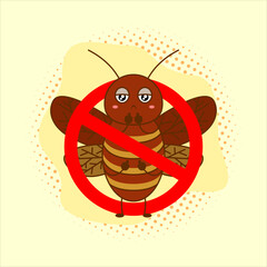 Cartoon cockroach. Vector illustration design. EPS 10.