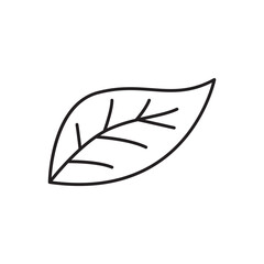 Simple Black Leaf – Nature & Eco Friendly Symbol