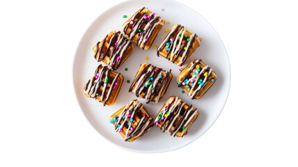 3D Sphere with Floating Numbers and Mathematical Symbols Isolated on White Background