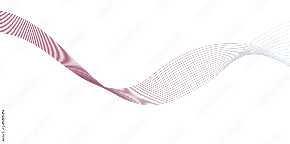 Poster abstract wave element for design pink and white. design template for cover, business. abstract dynam