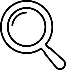 Blue vector magnifying glass search icon