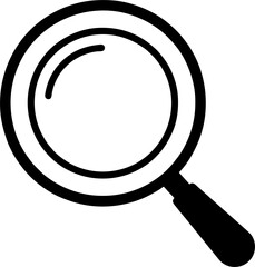 Vector magnifying glass icon: a versatile search symbol for web and optical tools
