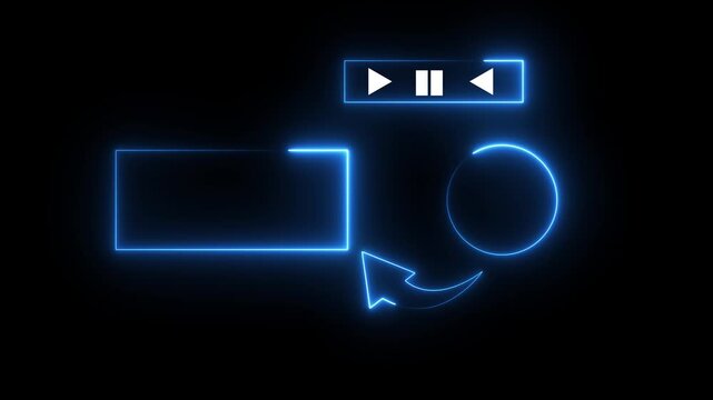 Animated YouTube Subscribe Button and Likes and Notification Button for Youtube. Subscribe like bell icon youtube button animation motion graphic om black background.