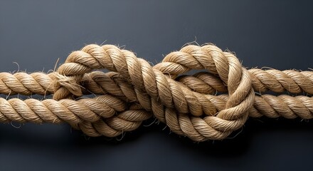 Strong Knot Tied in a Thick Coir Rope