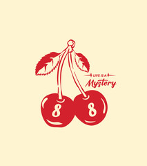 vector illustration of cherry