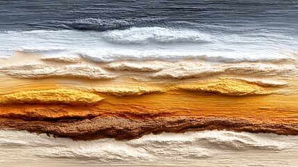 A detailed canvas background showing abstract horizontal paint stains in warm beige and off-white, realistic acrylic brush textures throughout.