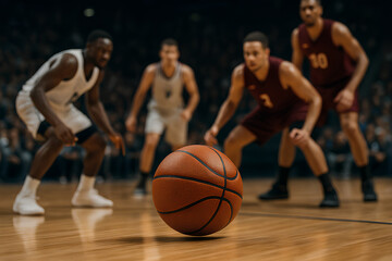 Basketball Game Intensity with Players Focused on Loose Ball