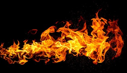 Fototapeta premium Abstract flames against a black background (2)