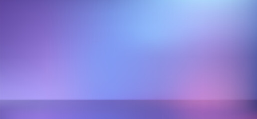 Abstract gradient podium background. Violet, purple and lilac empty 3d studio backdrop. Clean scene for product presentation mockup template. Vector illustration