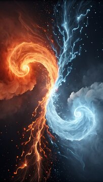 Fototapeta earth and fire