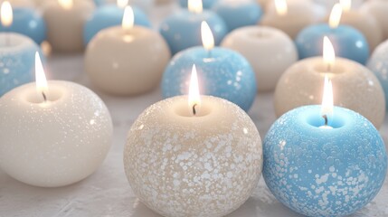 Soft, glowing candles