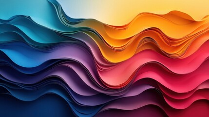 Abstract colorful wavy layers