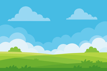 summer landscape with trees