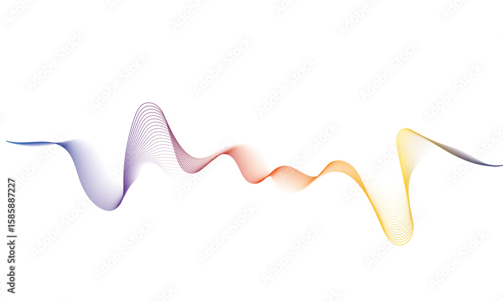 Poster abstract voice sound wave pattern element, voice sound colorful wave liens and audio technology back