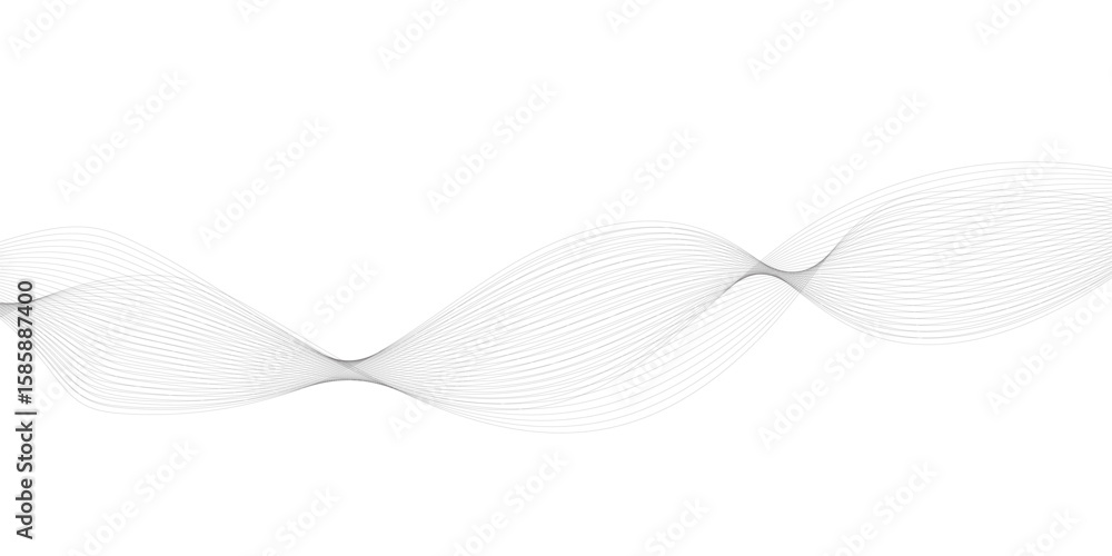 Poster abstract wavy curve lines background. abstract frequency sound wave lines and technology curve lines
