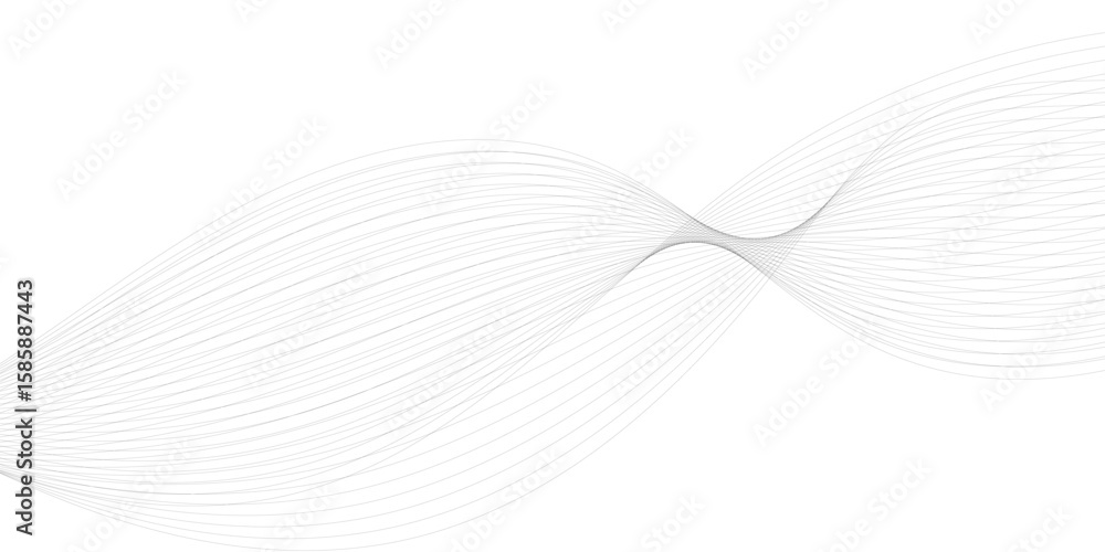 Poster frequency sound wave, twisted curve lines with blend effect.