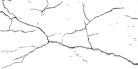 
Cracked wall texture grunge background. Earthquake effect. Vector illustration-Old cracked texture set isolated. Dry land crack texture for overlay.

