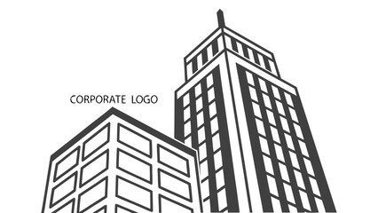 Modern Office Buildings Representing Corporate Business Growth and Success