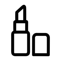Simple Outline Lipstick Open Case Makeup Cosmetic Beauty Icon