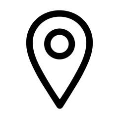 Simple Line Style Location Pin Navigation Point Symbol Icon Design