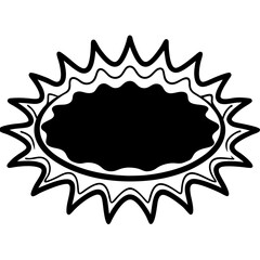 Tide Pool vector silhouette black design white background