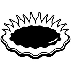 Tide Pool vector silhouette black design white background