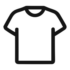 Line Simple T Shirt Apparel Clothing Fashion Garment Element Icon