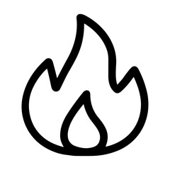 Simple Handdrawn Fire Flame Bonfire Silhouette Icon Graphic Element