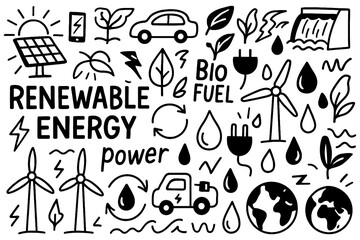 Green Living, Eco lifestyle doodles promoting sustainability and zero waste, Transparent Background