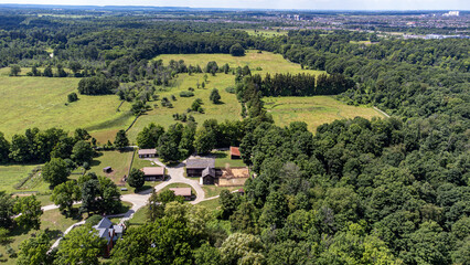 Aerial view of Bronte Creek Provincial Park in Oakville.