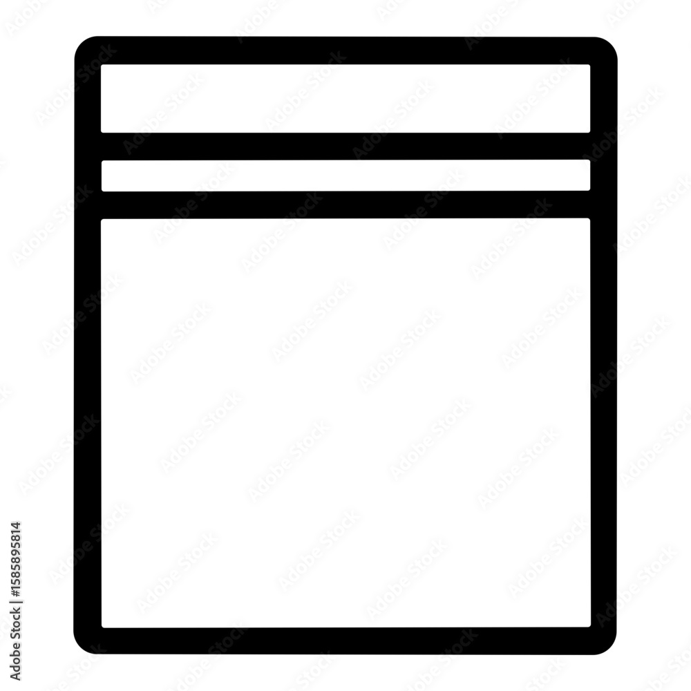 Poster simple line art document paper stack sheet file office icon