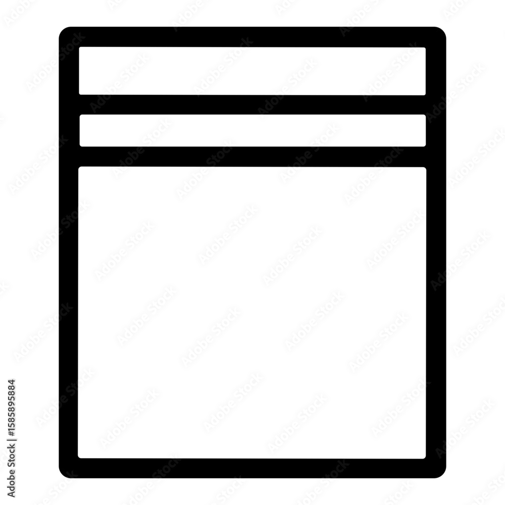 Aufkleber simple outline list document icon, clean and minimalist style symbol