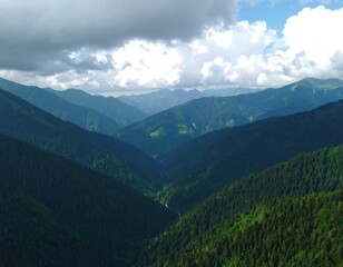 Obraz premium Lush mountain valley