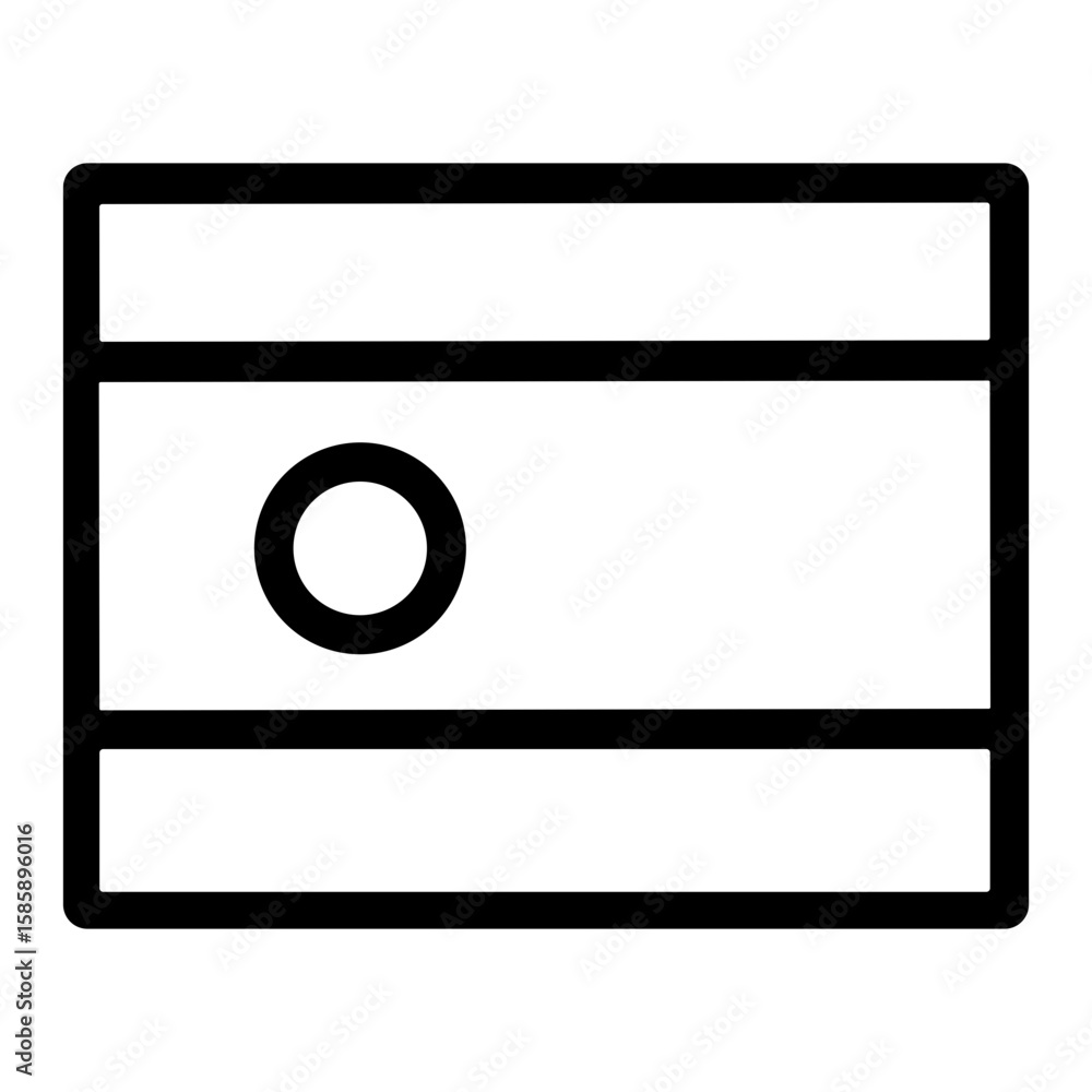 Poster outline simple switch button panel control interface element icon