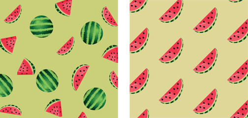 seamless pattern with watermelon, summer pattern