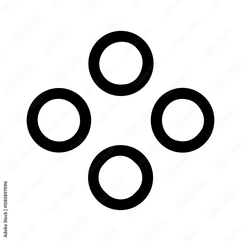 Poster Minimalist Simple Circle Four Dot Shape Abstract Element Design