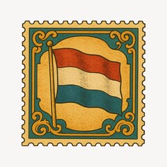 Obraz premium Vintage postage stamp illustration
