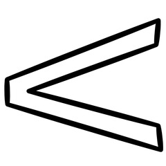 Icons of mathematical punctuation greater than, less than