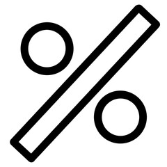 Percent icon, discount transparent background