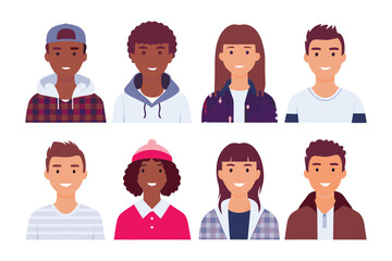 Diverse Group of Smiling People: A collection of happy, smiling faces, each representing a unique individual. They exude positivity and illustrate the beauty of diversity and unity.