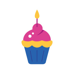 birthday cupcake with candle