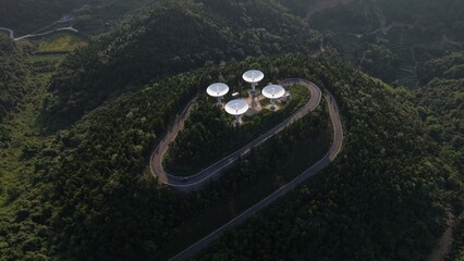Distributed radar celestial measurement instrument on the mountaintop