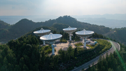 Distributed radar celestial measurement instrument on the mountaintop