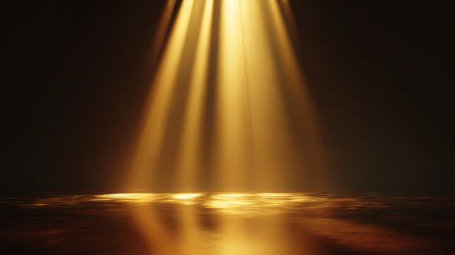abstract gold background with floor stage, idea for background and product showcase